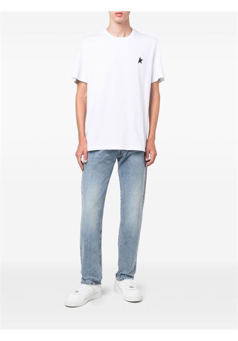 T-shirt con logo One Star in bianco Golden goose - uomo GOLDEN GOOSE | GMP01220P00059310364